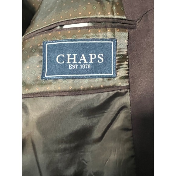 Soft Faux Suede Blazer Brown Chaps Ralph Lauren Mens 44L - Picture 6 of 9